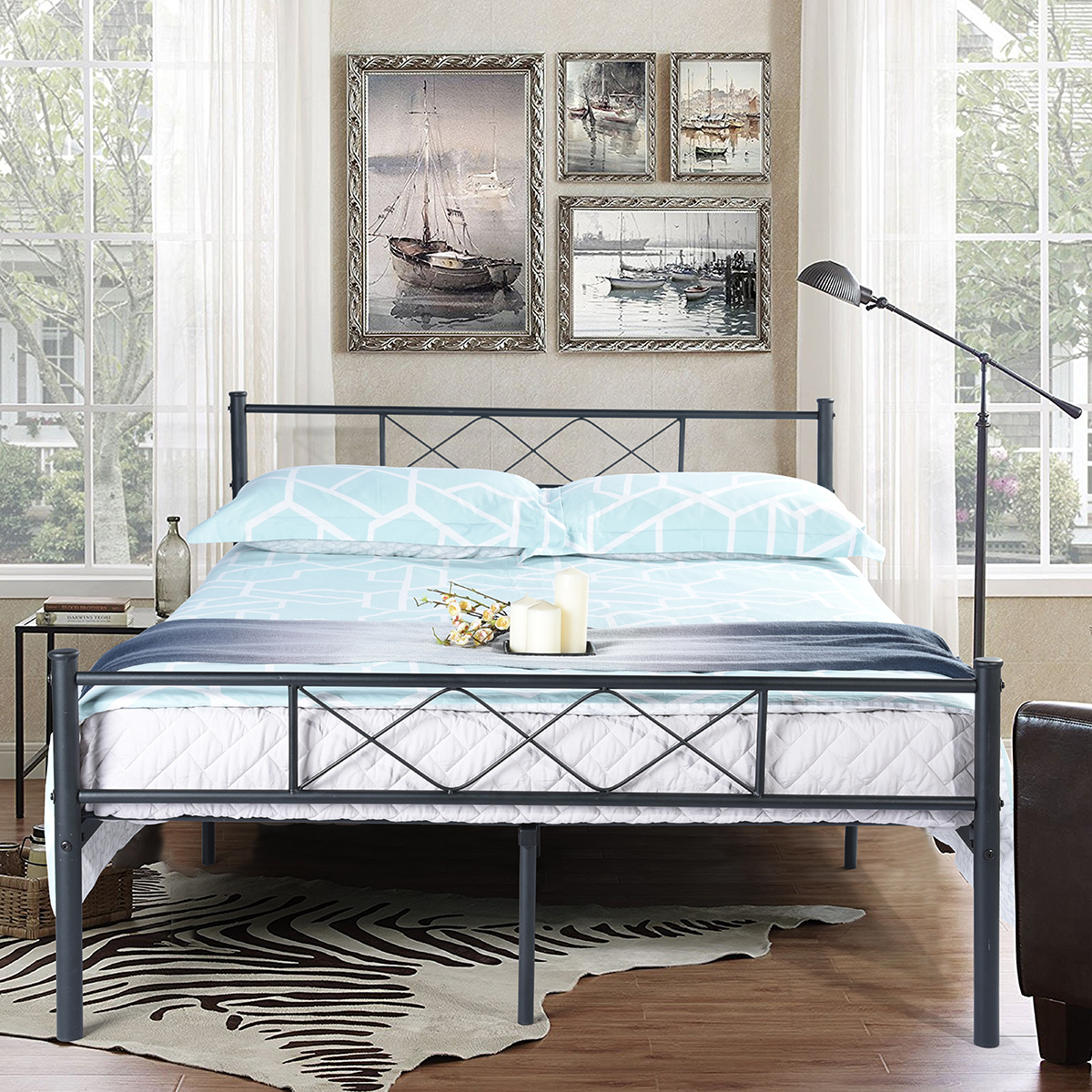 Simlife metal deals bed frame